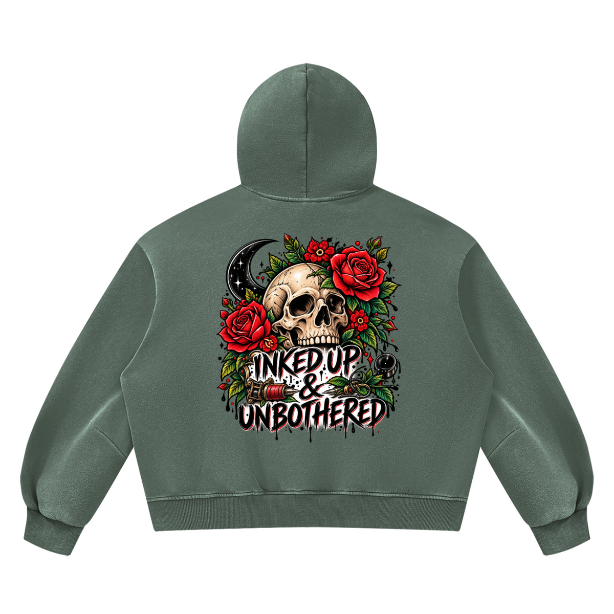 Inked Up & Unbothered Tattoo Hoodie