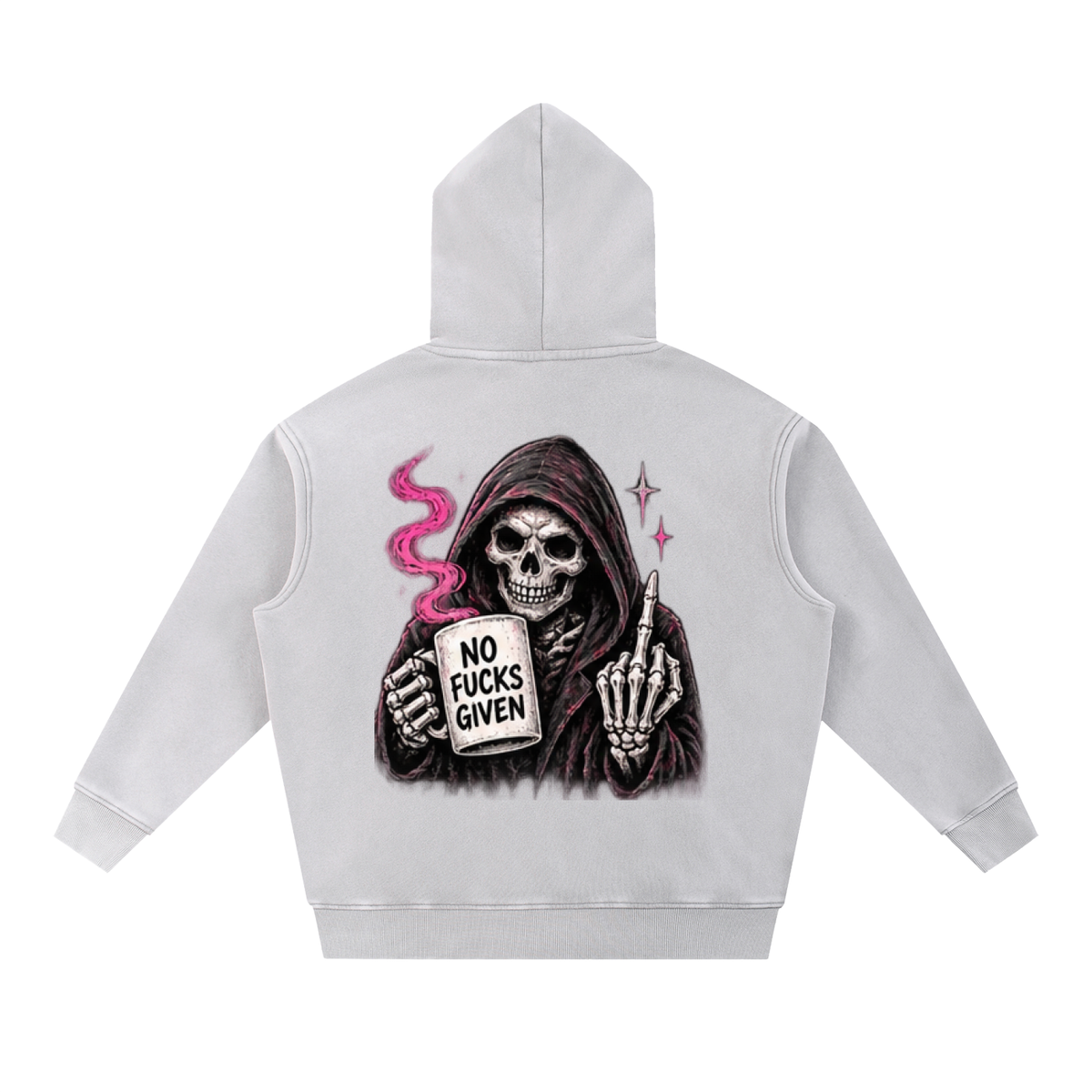 No Fucks Given Snow Wash Oversized Hoodie | Haven Unfiltered