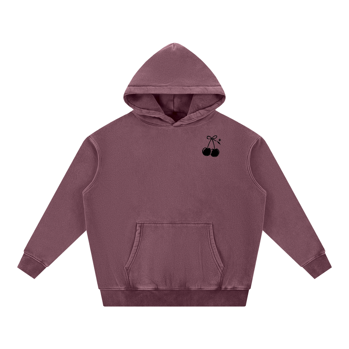 Cherry Club Tonal Logo Snowwash Oversized Hoodie | Haven x Cherry Club Collab