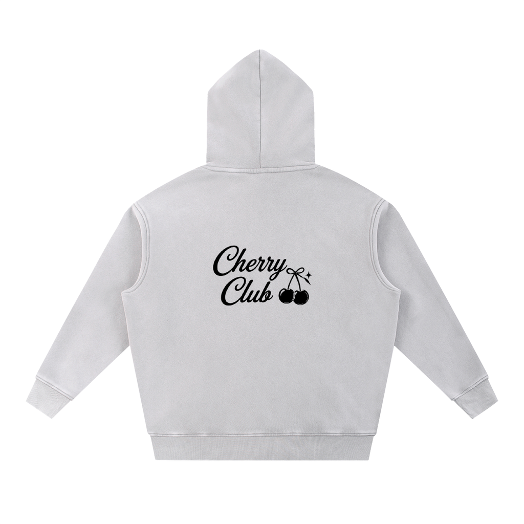 Cherry Club Tonal Logo Snowwash Oversized Hoodie | Haven x Cherry Club Collab