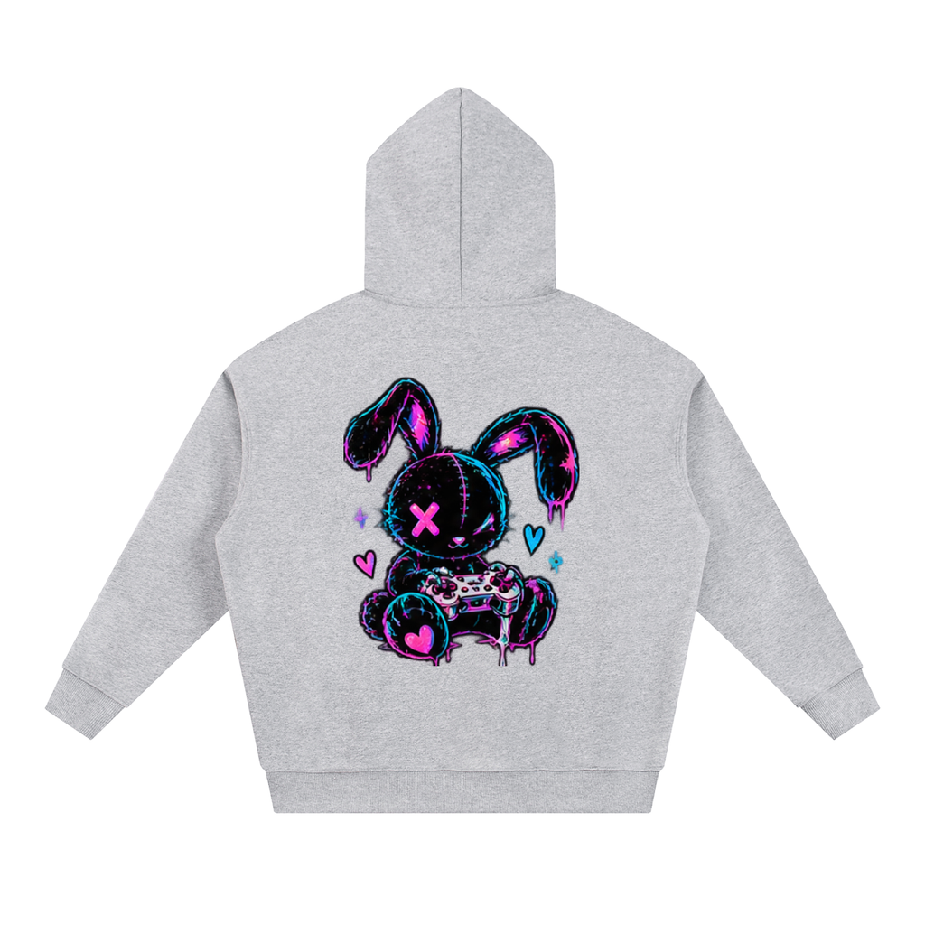 Haven X Pixel Riot – Glitch Bunny Adult Gaming Hoodie
