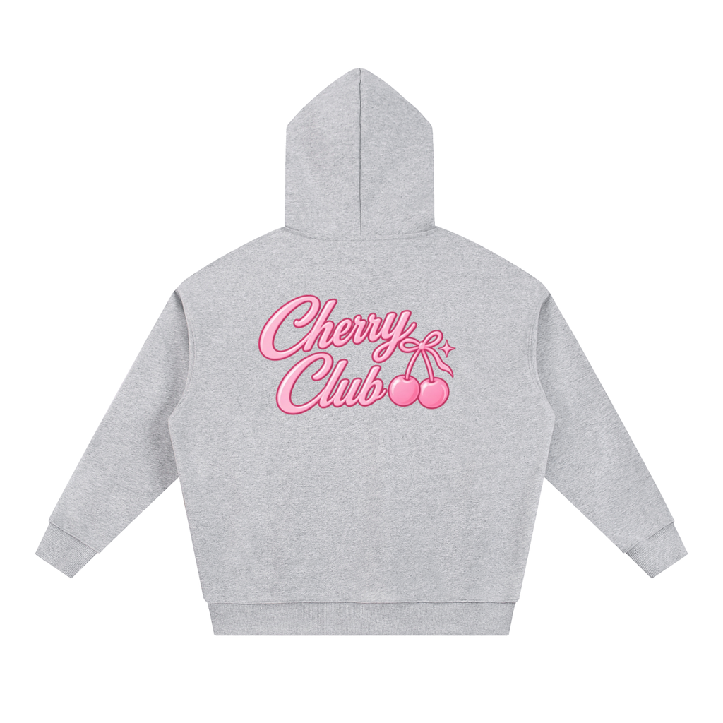 Cherry Club Signature Logo Boxy Heavyweight Hoodie | Haven x Cherry Club Collab