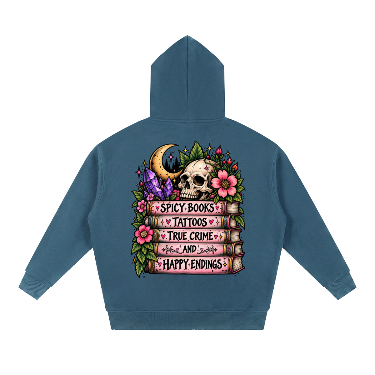 Spicy Books, Tattoos & True Crime Oversized Hoodie