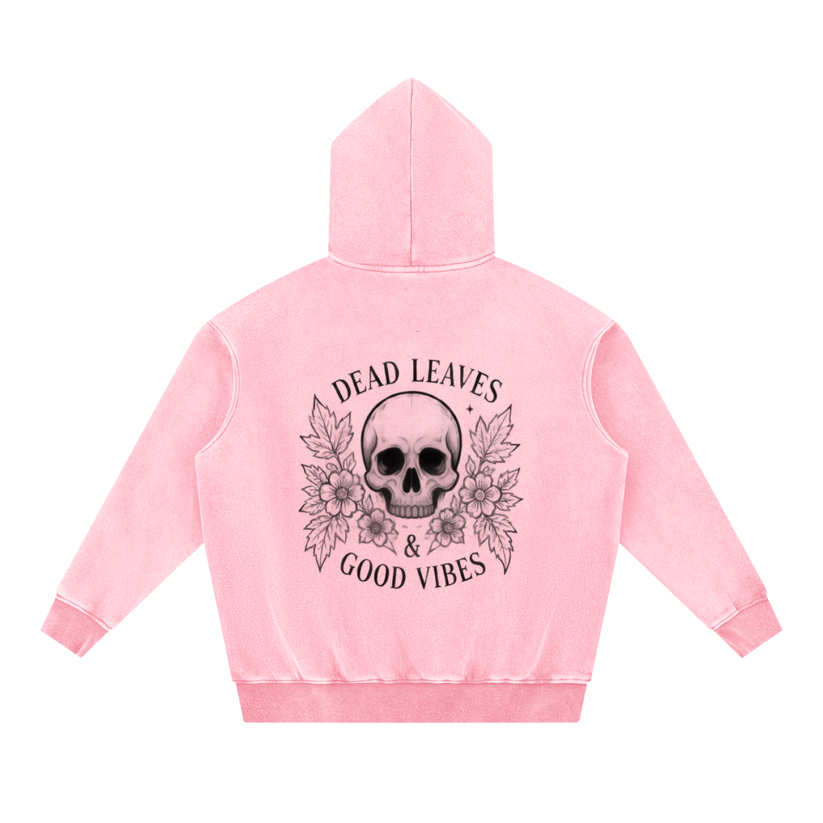 Dead Leaves & Good Vibes Snow Wash Oversized Hoodie | Haven After Autumn Collection