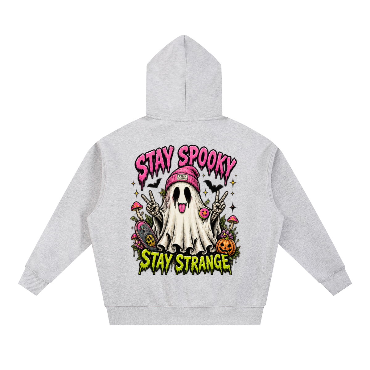 Stay Spooky Stay Strange Ghost Boxy Oversized Hoodie | Haven Halloween Collection