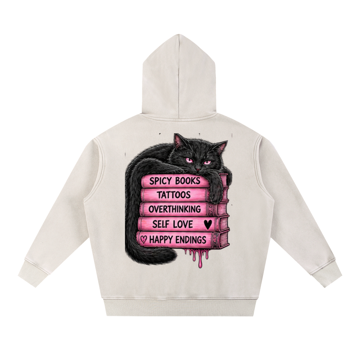Spicy Books & Tattoos Snow Wash Oversized Hoodie