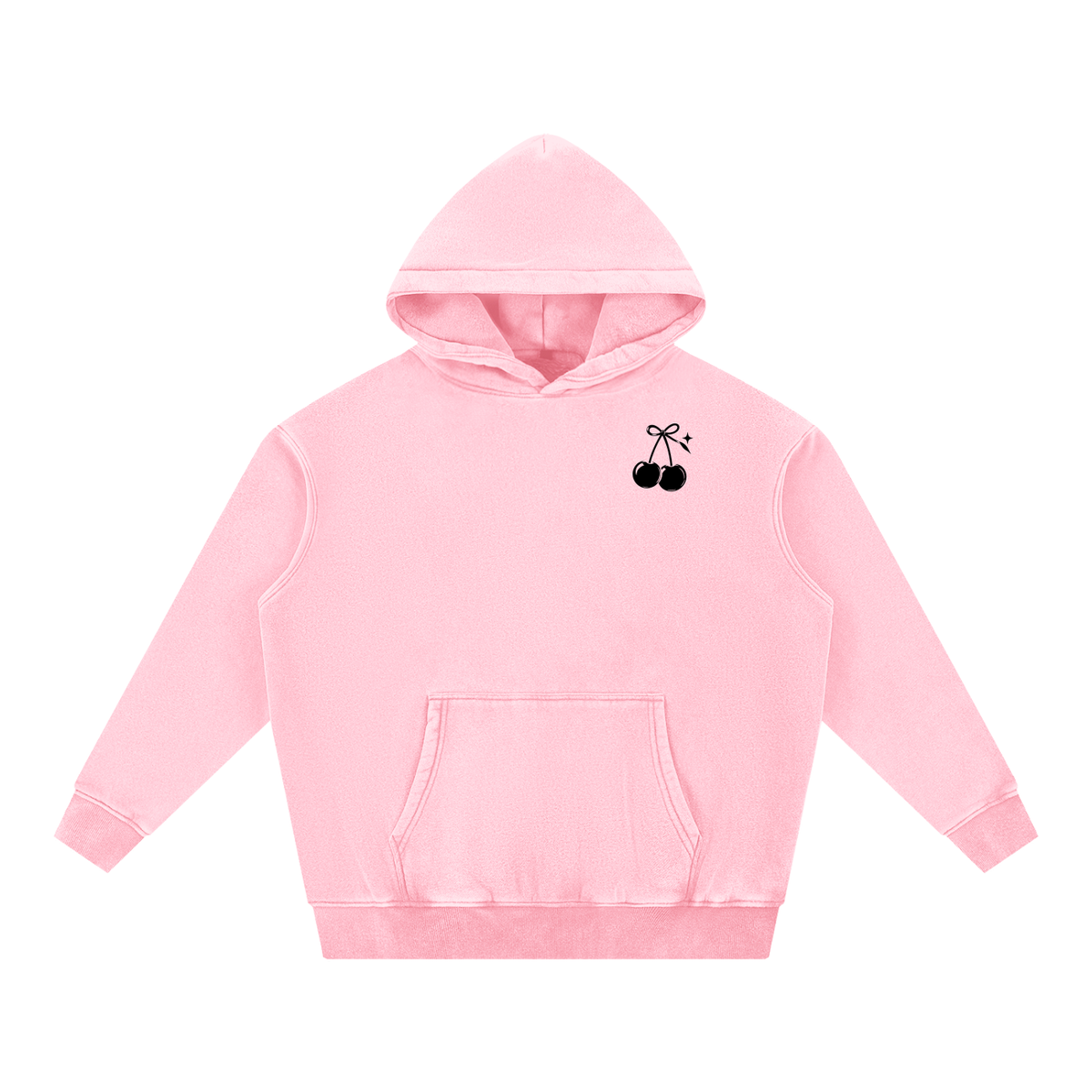 Cherry Club Tonal Logo Snowwash Oversized Hoodie | Haven x Cherry Club Collab