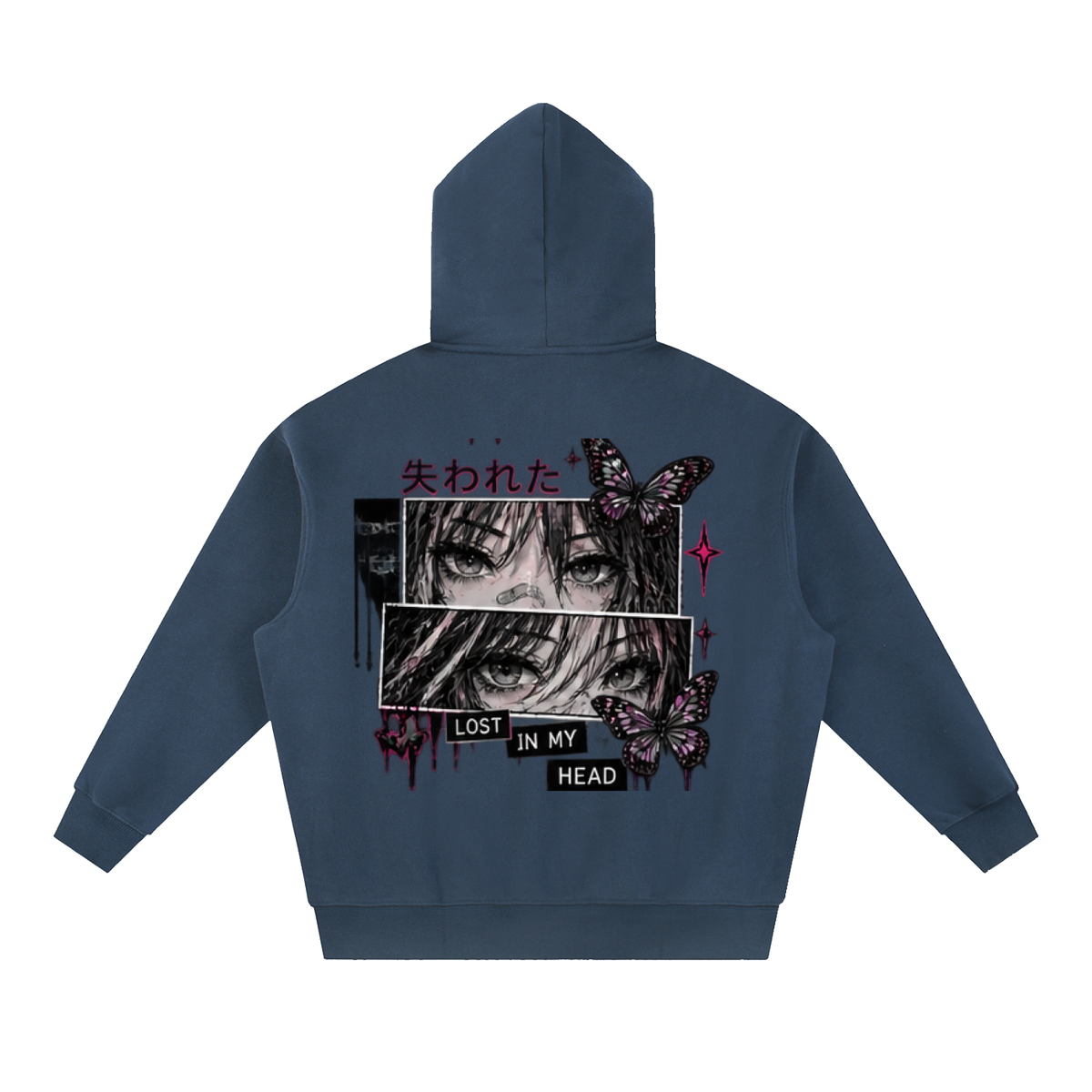 Lost In My Head Manga Oversized Hoodie | Haven x Static Hearts Collab