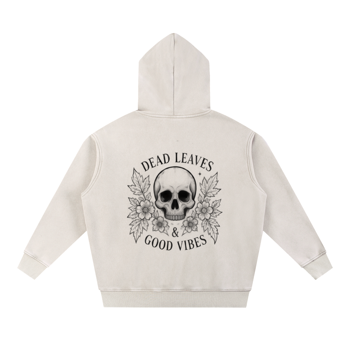 Dead Leaves & Good Vibes Snow Wash Oversized Hoodie | Haven After Autumn Collection