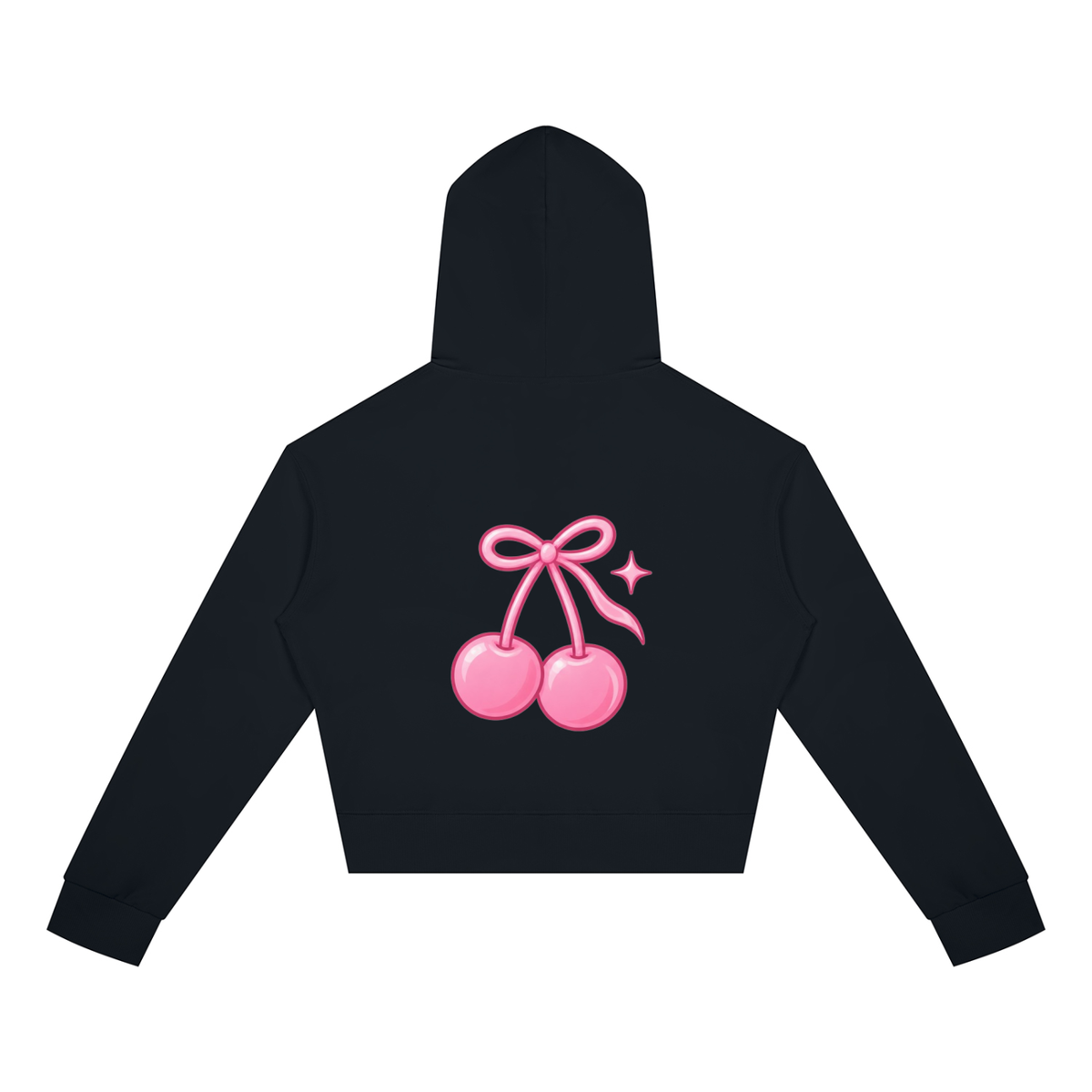 Cherry Club Logo Cropped Zip-Up Hoodie | Haven x Cherry Club Collab