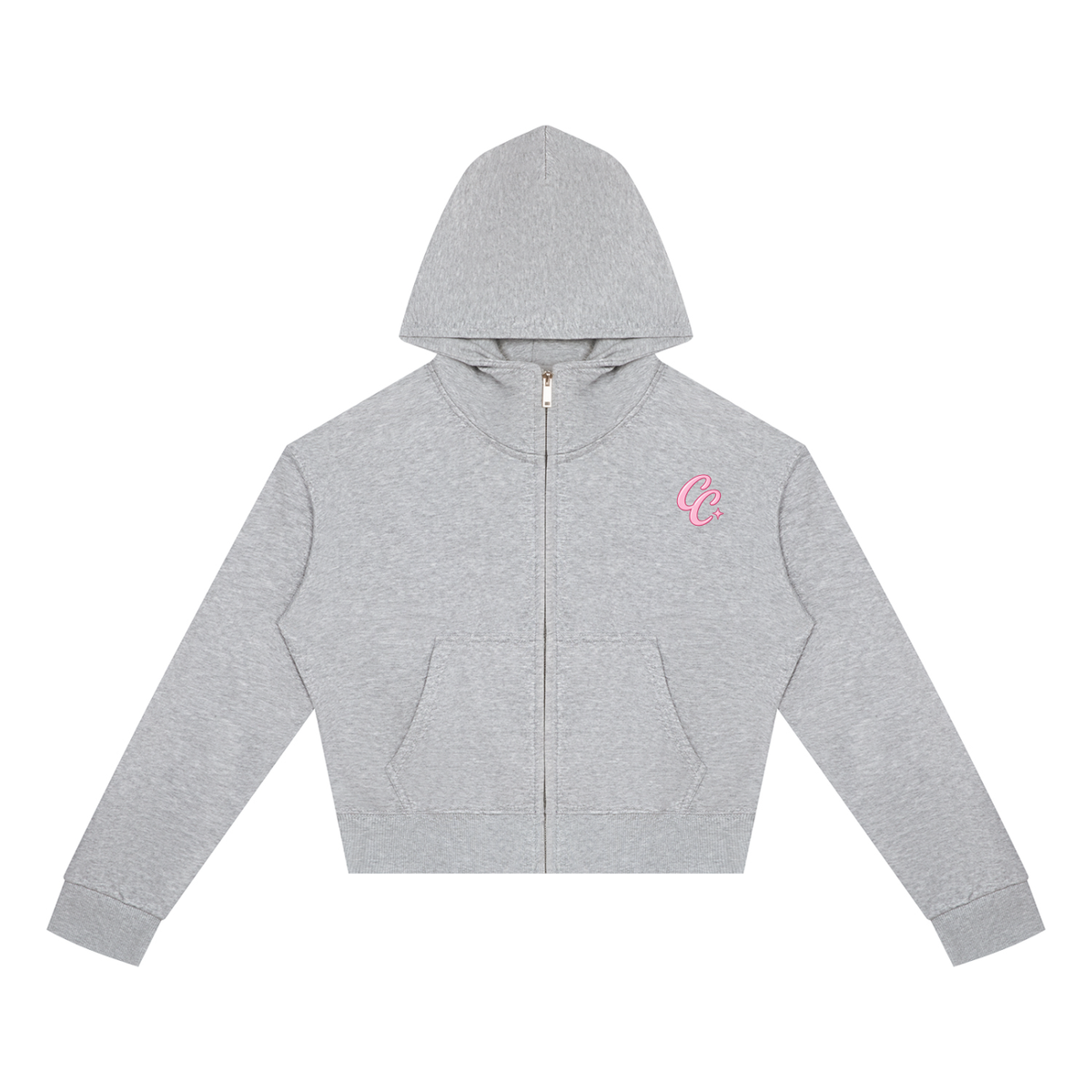 Cherry Club Logo Cropped Zip-Up Hoodie | Haven x Cherry Club Collab
