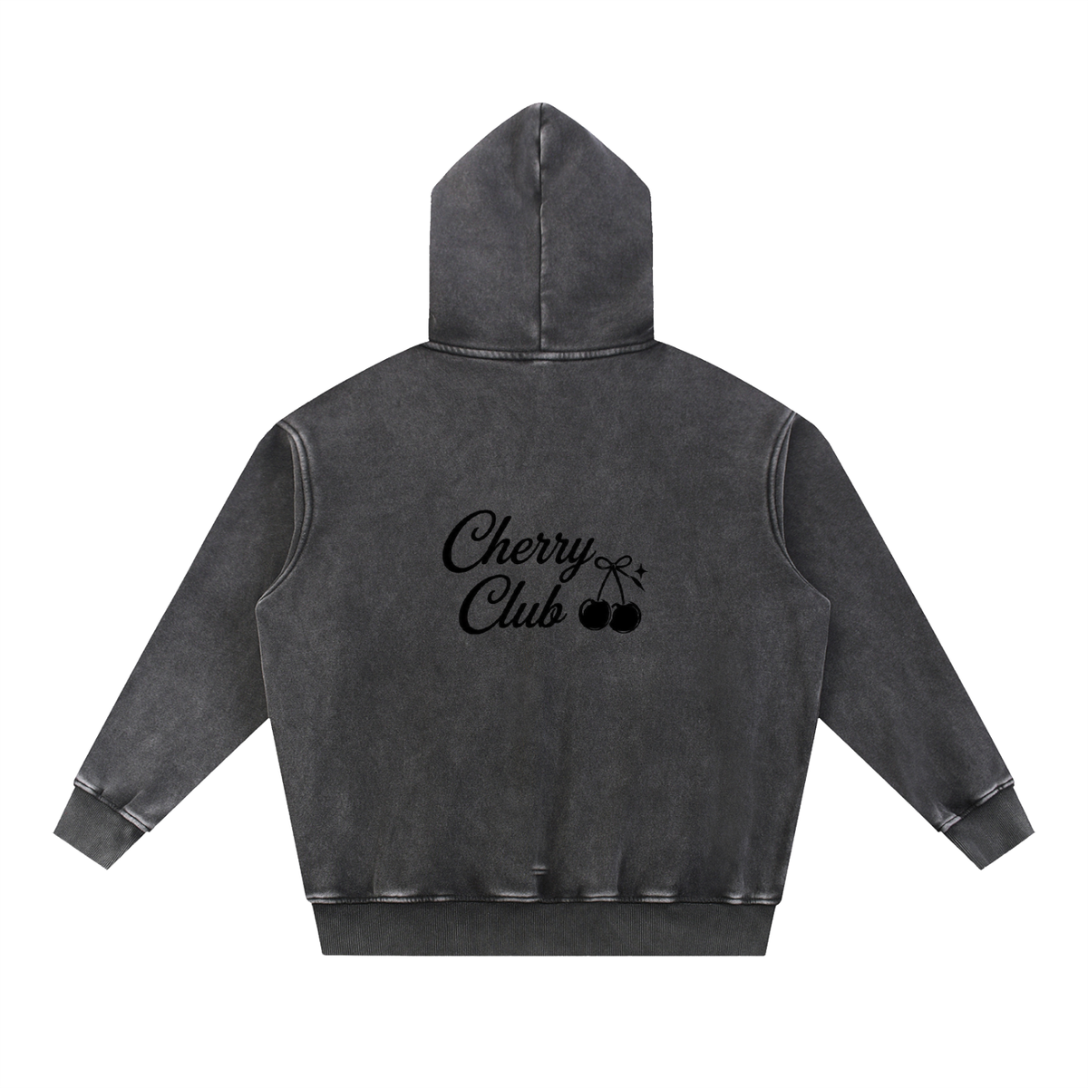 Cherry Club Tonal Logo Snowwash Oversized Hoodie | Haven x Cherry Club Collab