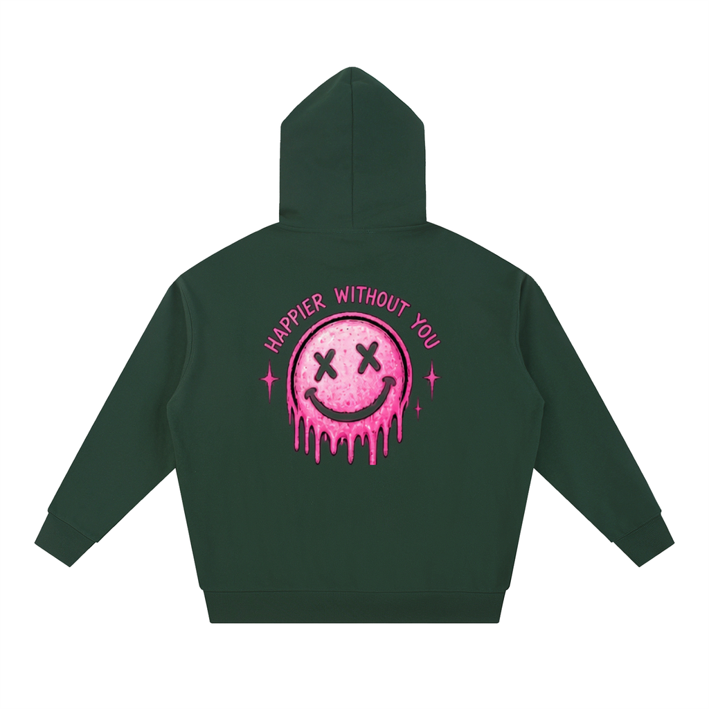 Happier Without You Front & Back Oversized Hoodie | Haven Unfiltered
