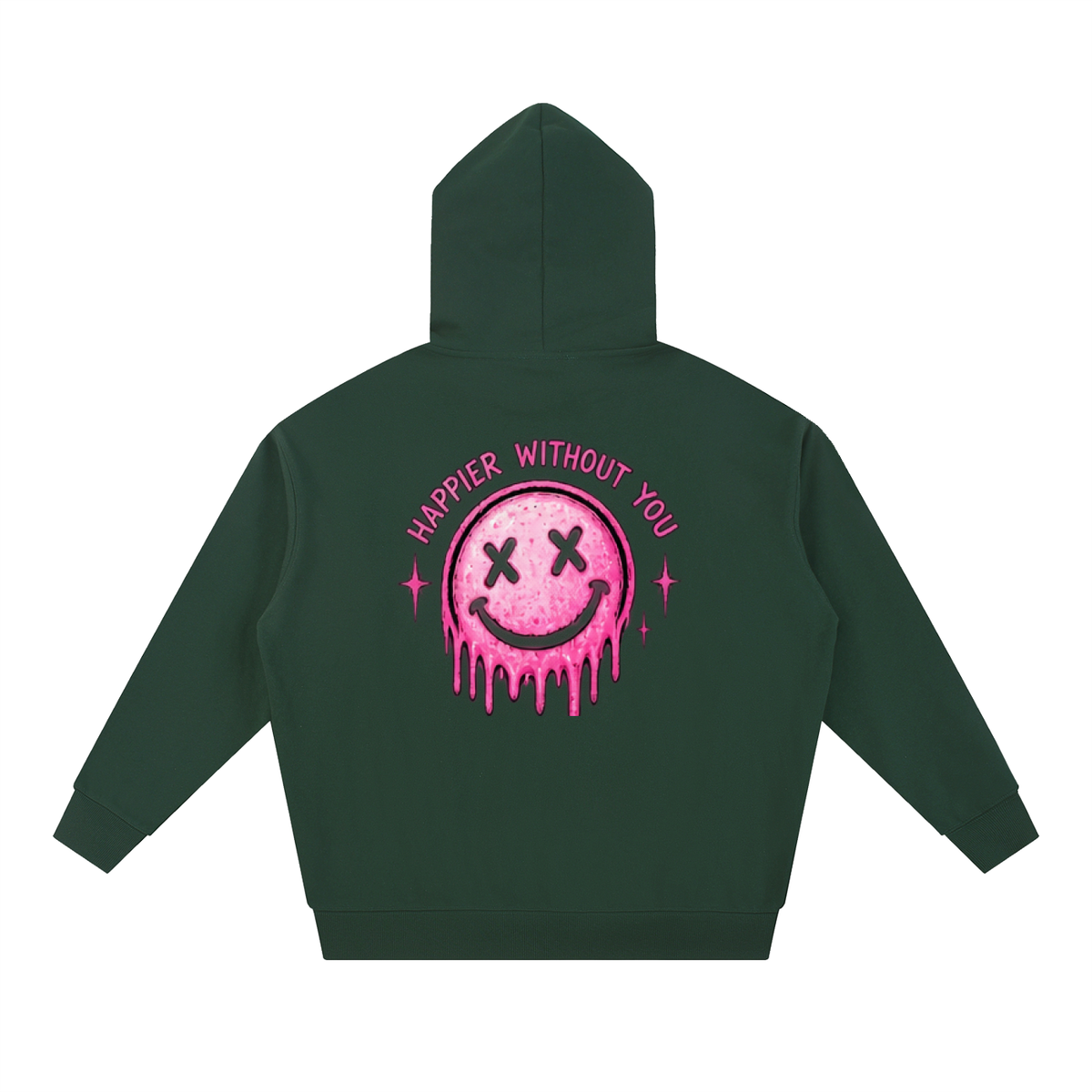 Happier Without You Front & Back Oversized Hoodie | Haven Unfiltered