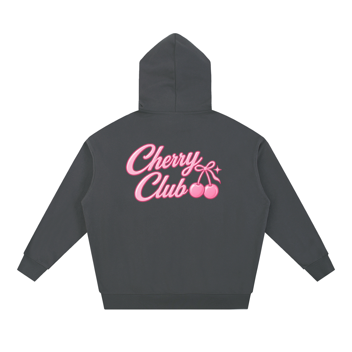 Cherry Club Signature Logo Boxy Heavyweight Hoodie | Haven x Cherry Club Collab