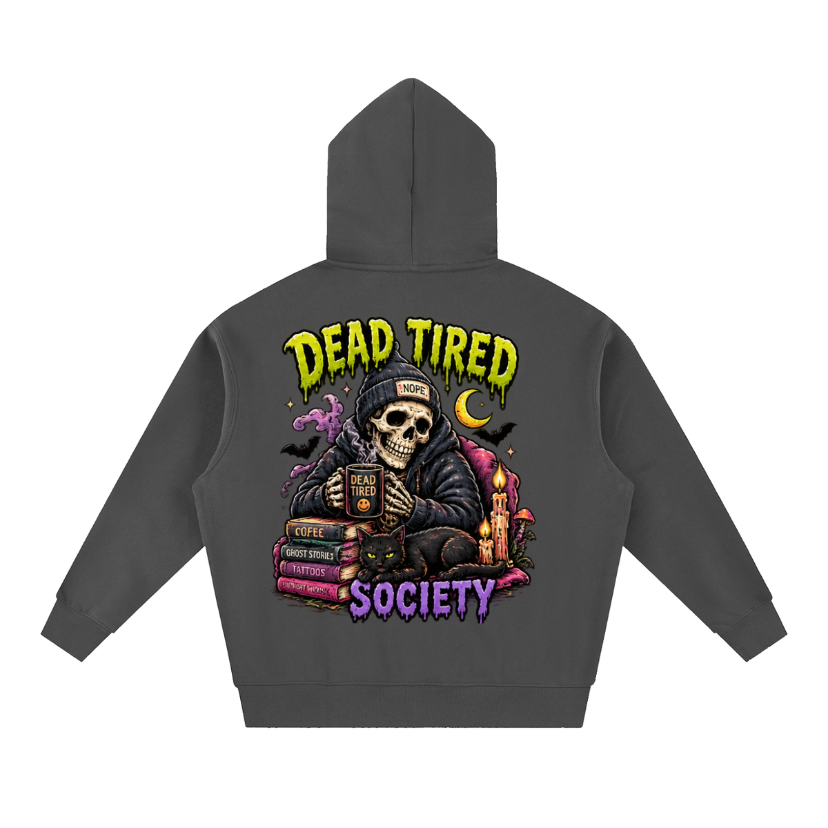 Dead Tired Society Boxy Oversized Hoodie | Haven Halloween Collection