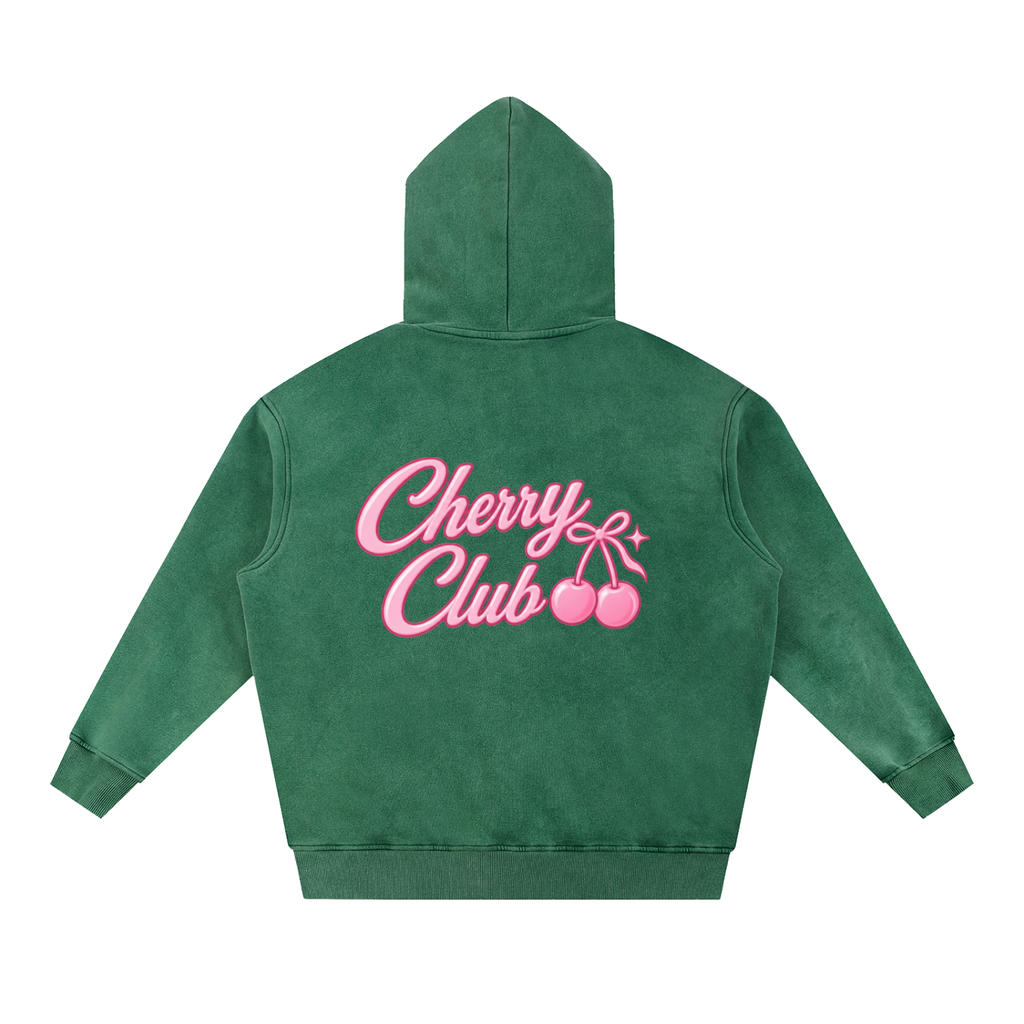 Cherry Club Signature Snowwash Oversized Hoodie | Haven x Cherry Club Collab