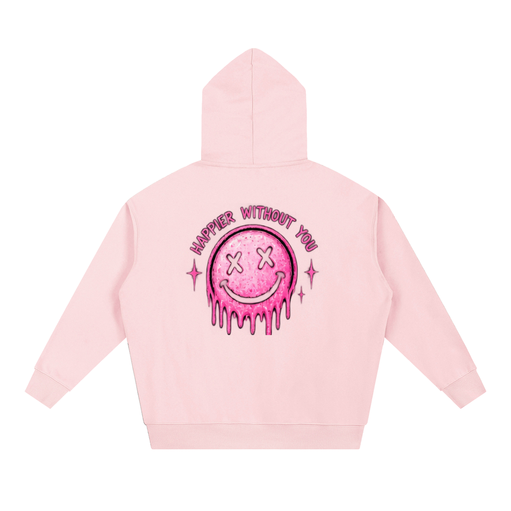 Happier Without You Front & Back Oversized Hoodie | Haven Unfiltered
