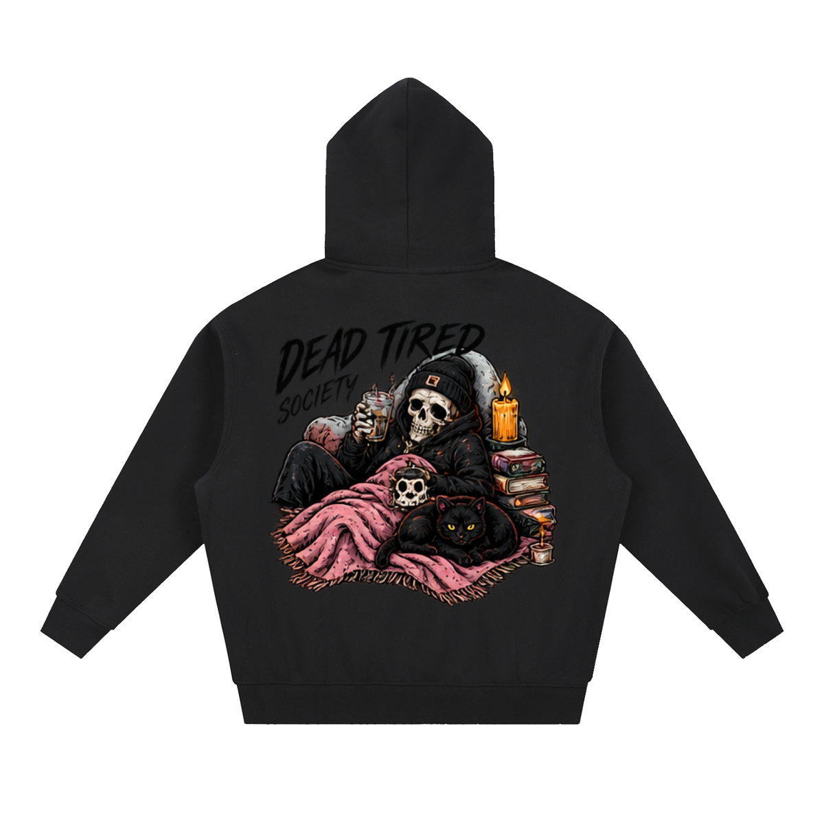 Dead Tired Society Boxy Oversized Hoodie | Haven Halloween Collection