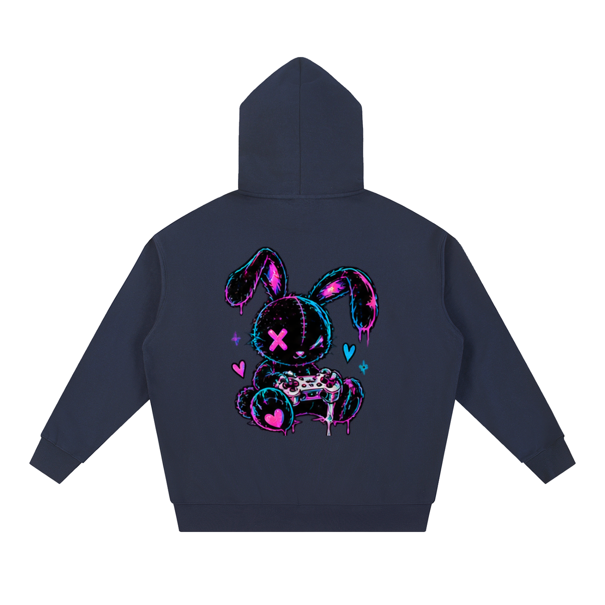 Haven X Pixel Riot – Glitch Bunny Adult Gaming Hoodie