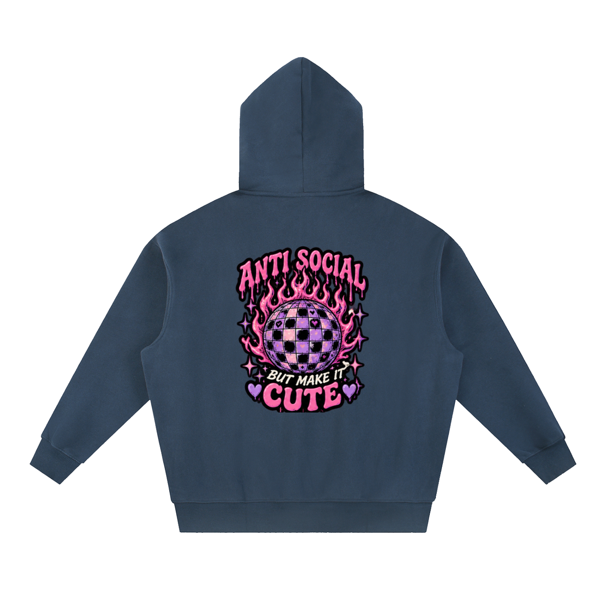 Anti Social But Make It Cute Oversized Hoodie | Haven Unfiltered