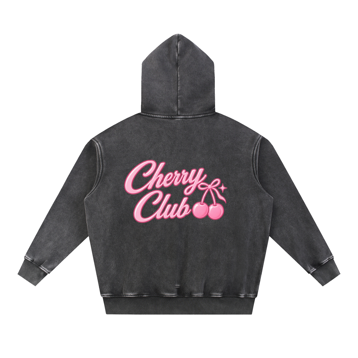 Cherry Club Signature Snowwash Oversized Hoodie | Haven x Cherry Club Collab