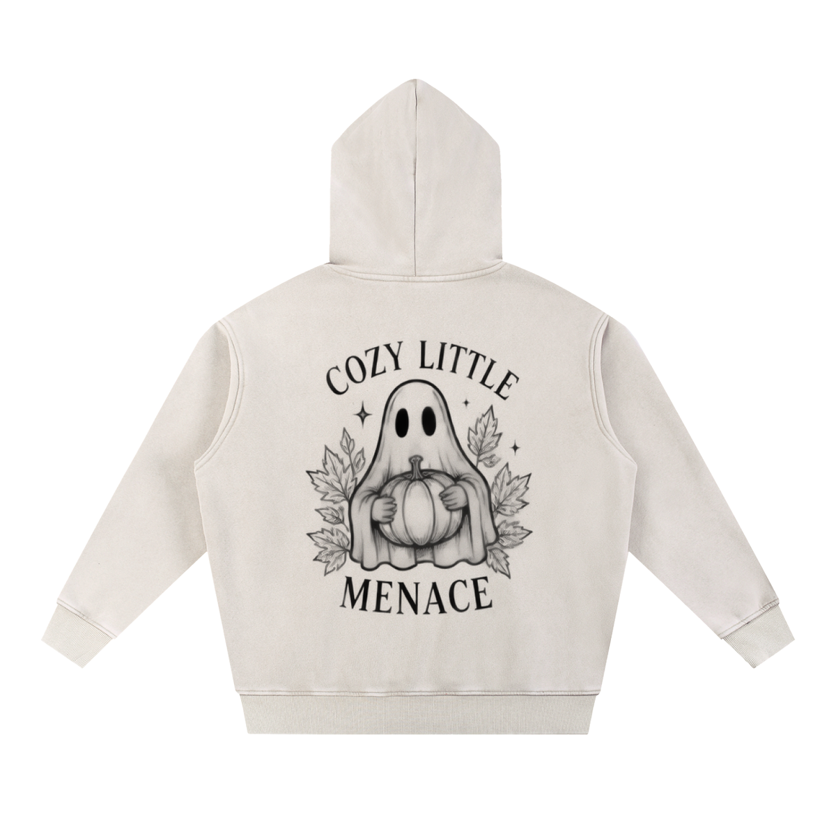 Cozy Little Menace Ghost Snow Wash Oversized Hoodie | Haven After Autumn Collection