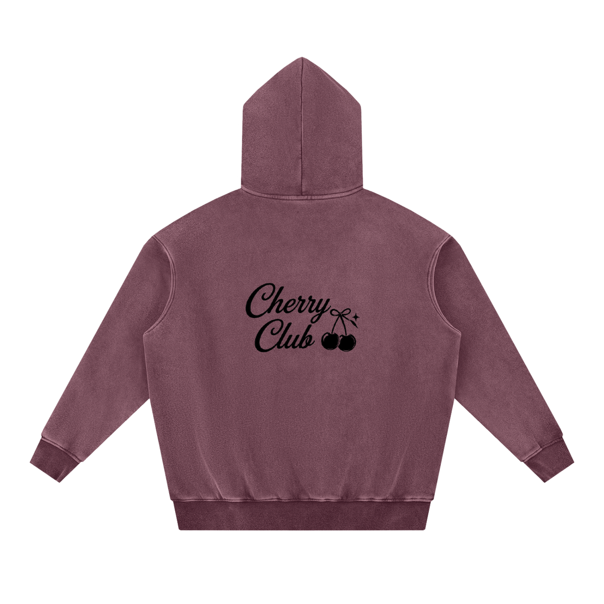 Cherry Club Tonal Logo Snowwash Oversized Hoodie | Haven x Cherry Club Collab