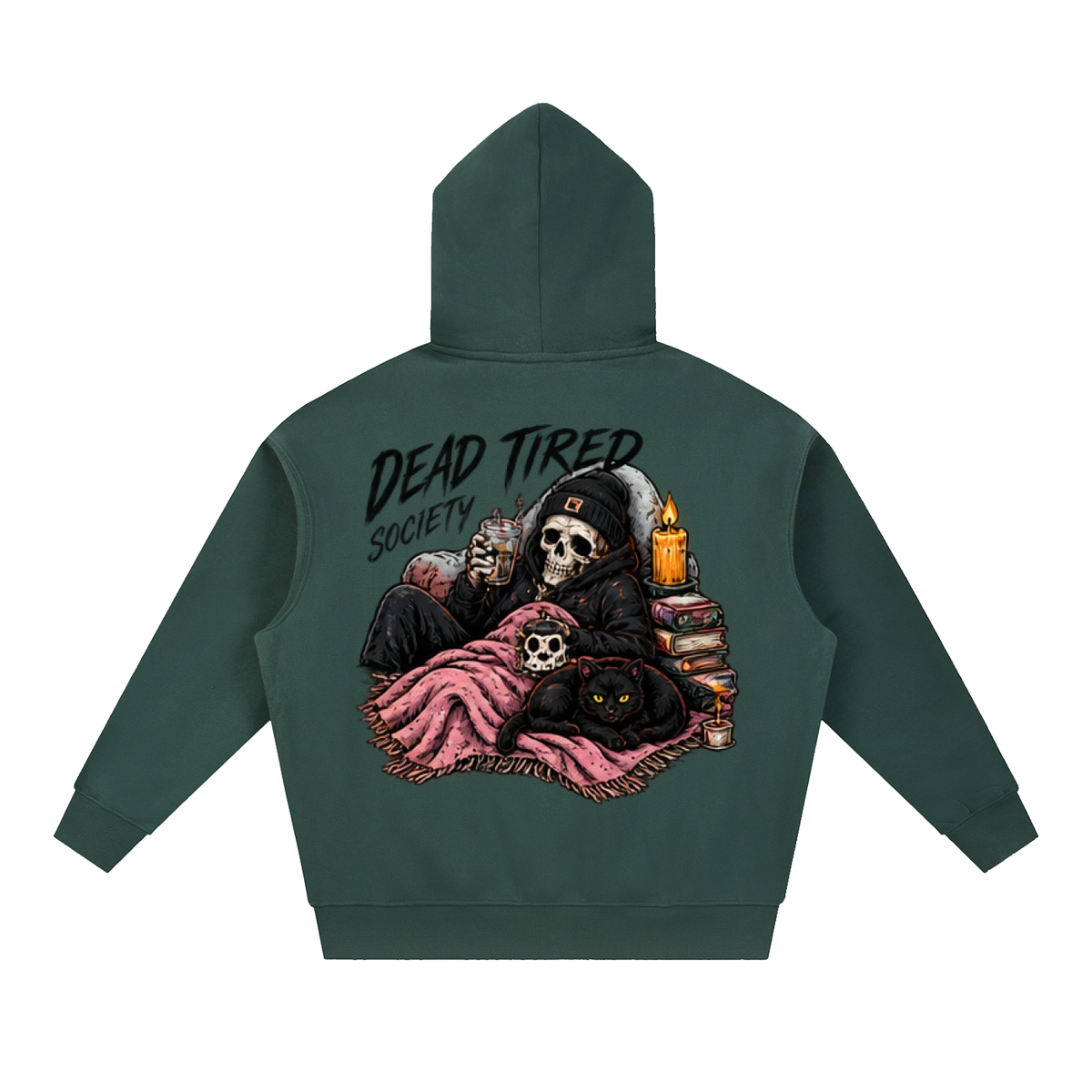 Dead Tired Society Boxy Oversized Hoodie | Haven Halloween Collection