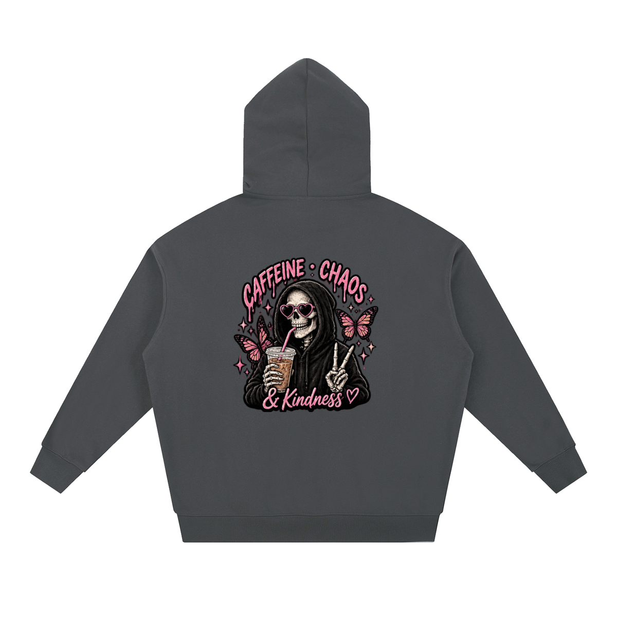 Caffeine, Chaos & Kindness Heavyweight Hoodie | Haven Unfiltered Collection
