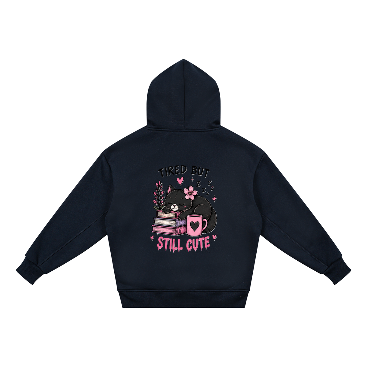 Tired But Still Cute Cat Kids Hoodie | Little Haven Collection