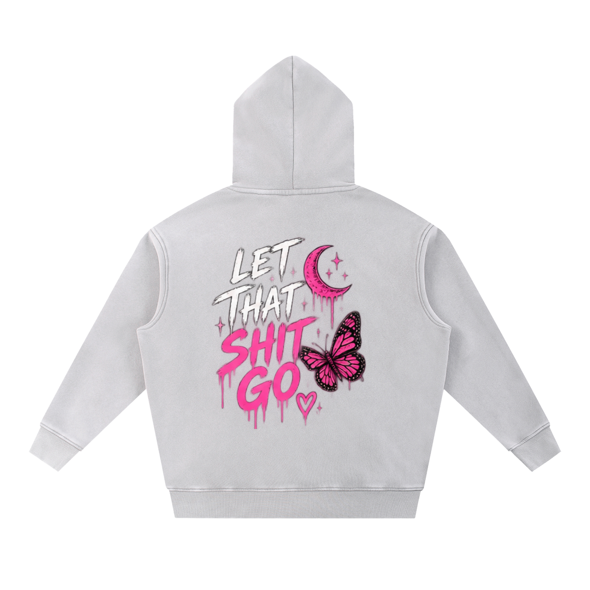 Let That Shit Go Snow Wash Oversized Hoodie | Haven Unfiltered Collection