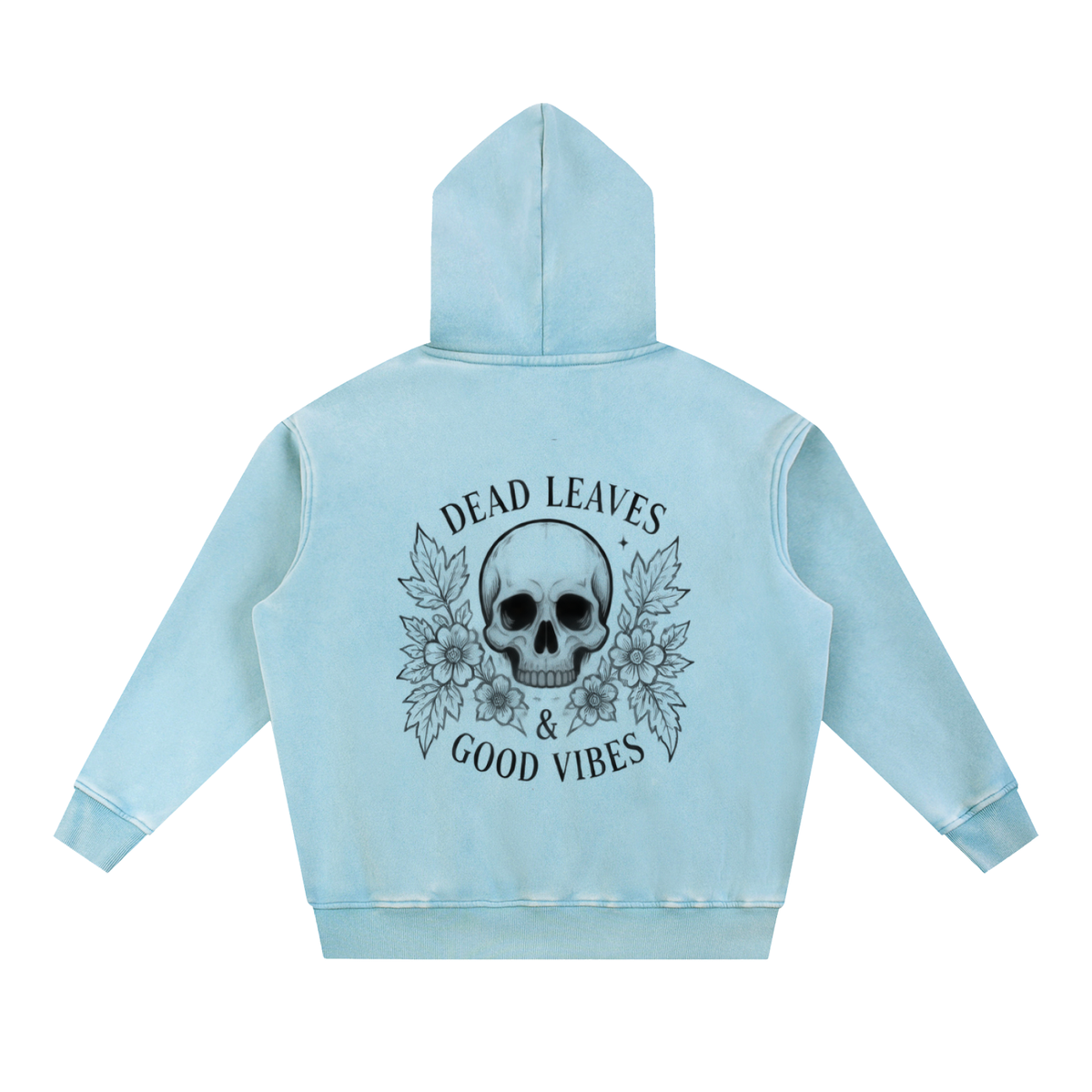 Dead Leaves & Good Vibes Snow Wash Oversized Hoodie | Haven After Autumn Collection