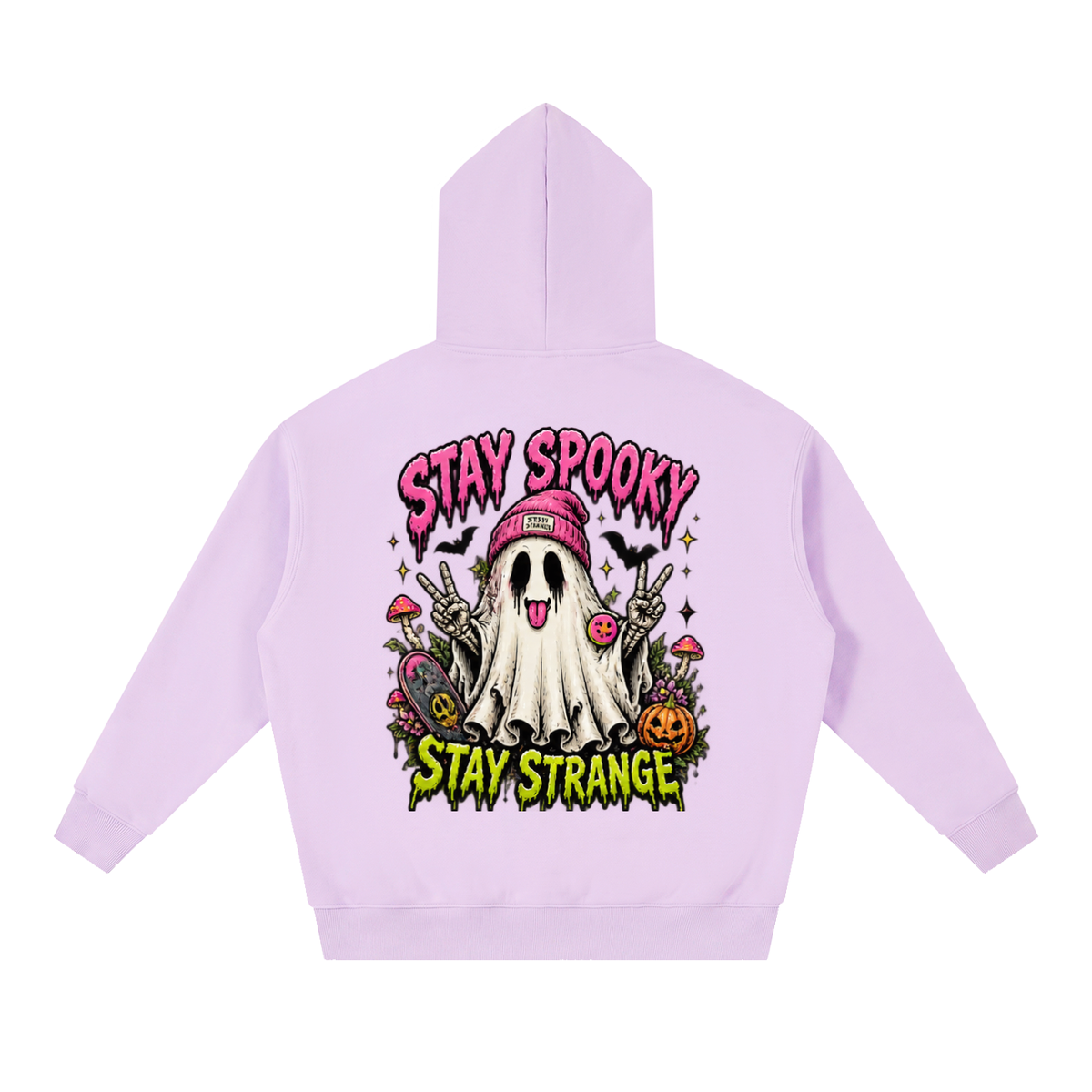 Stay Spooky Stay Strange Ghost Boxy Oversized Hoodie | Haven Halloween Collection