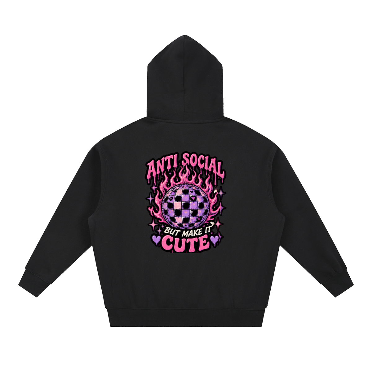 Anti Social But Make It Cute Oversized Hoodie | Haven Unfiltered