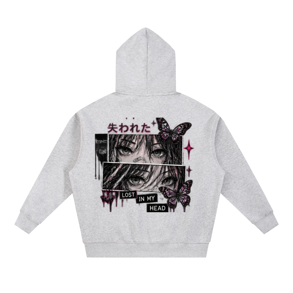 Lost In My Head Manga Oversized Hoodie | Haven x Static Hearts Collab