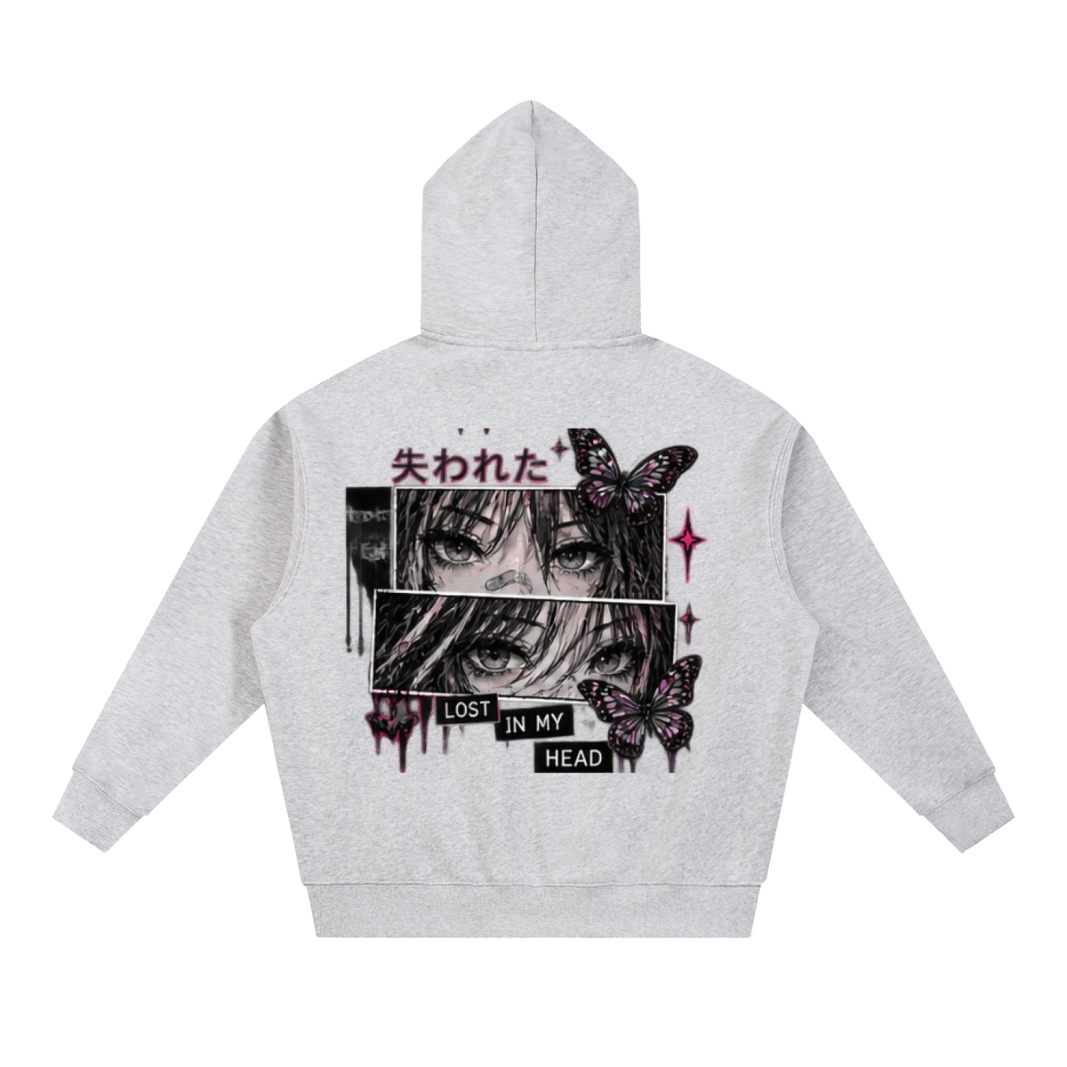 Lost In My Head Manga Oversized Hoodie | Haven x Static Hearts Collab