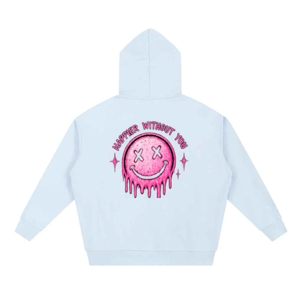 Happier Without You Front & Back Oversized Hoodie | Haven Unfiltered