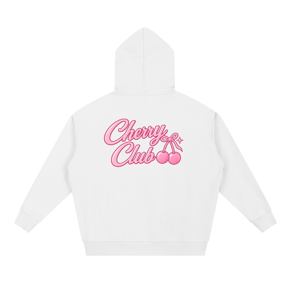 Cherry Club Signature Logo Boxy Heavyweight Hoodie | Haven x Cherry Club Collab