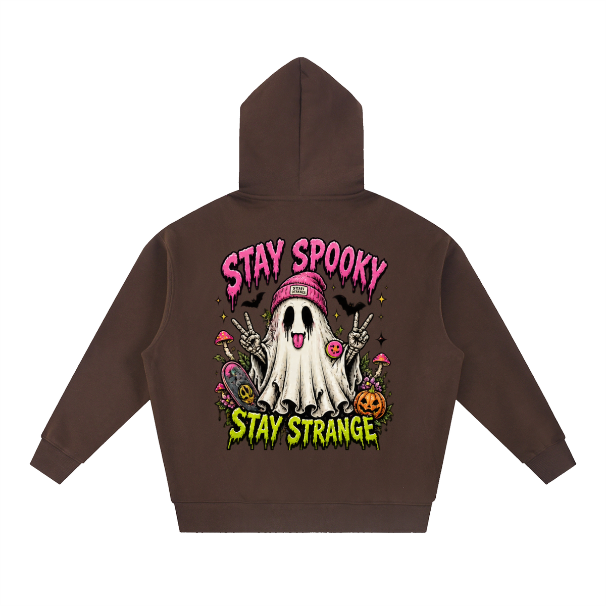Stay Spooky Stay Strange Ghost Boxy Oversized Hoodie | Haven Halloween Collection