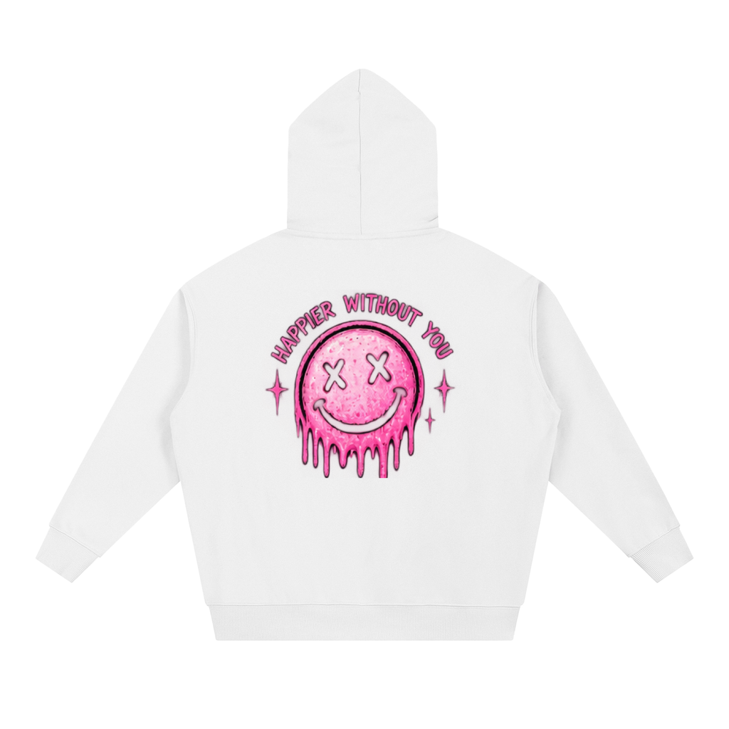 Happier Without You Front & Back Oversized Hoodie | Haven Unfiltered