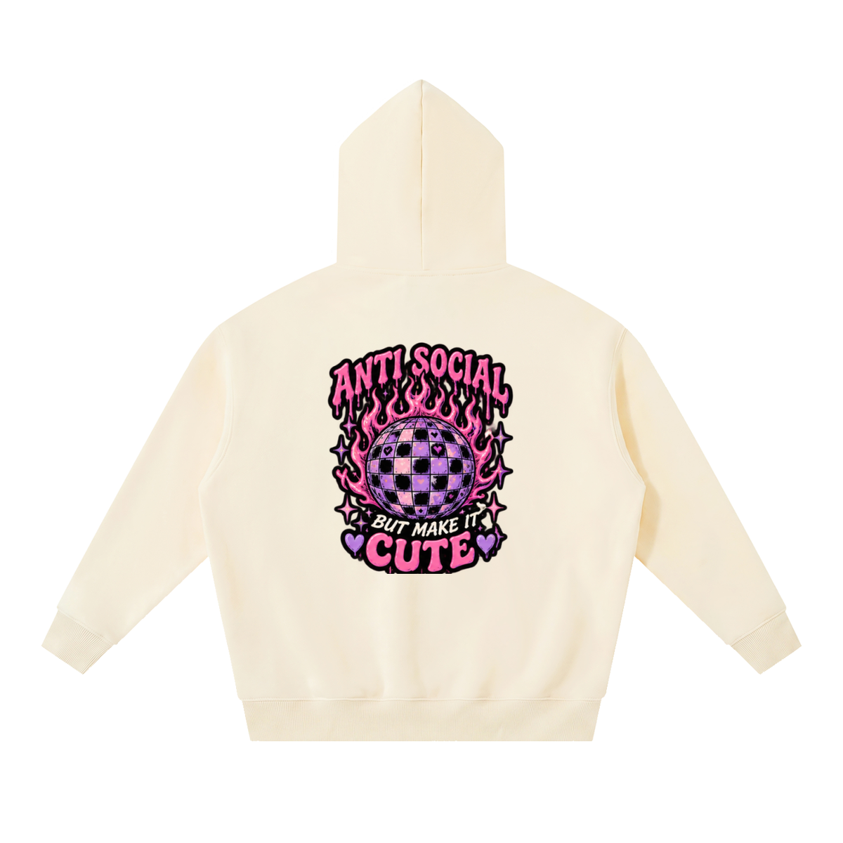 Anti Social But Make It Cute Oversized Hoodie | Haven Unfiltered