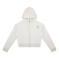 Cherry Club Logo Cropped Zip-Up Hoodie | Haven x Cherry Club Collab