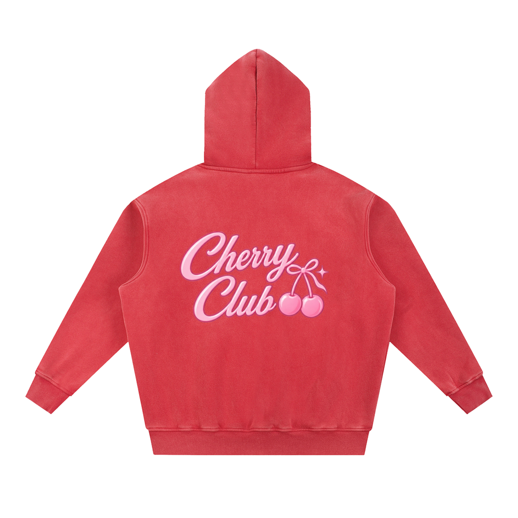 Cherry Club Signature Snowwash Oversized Hoodie | Haven x Cherry Club Collab