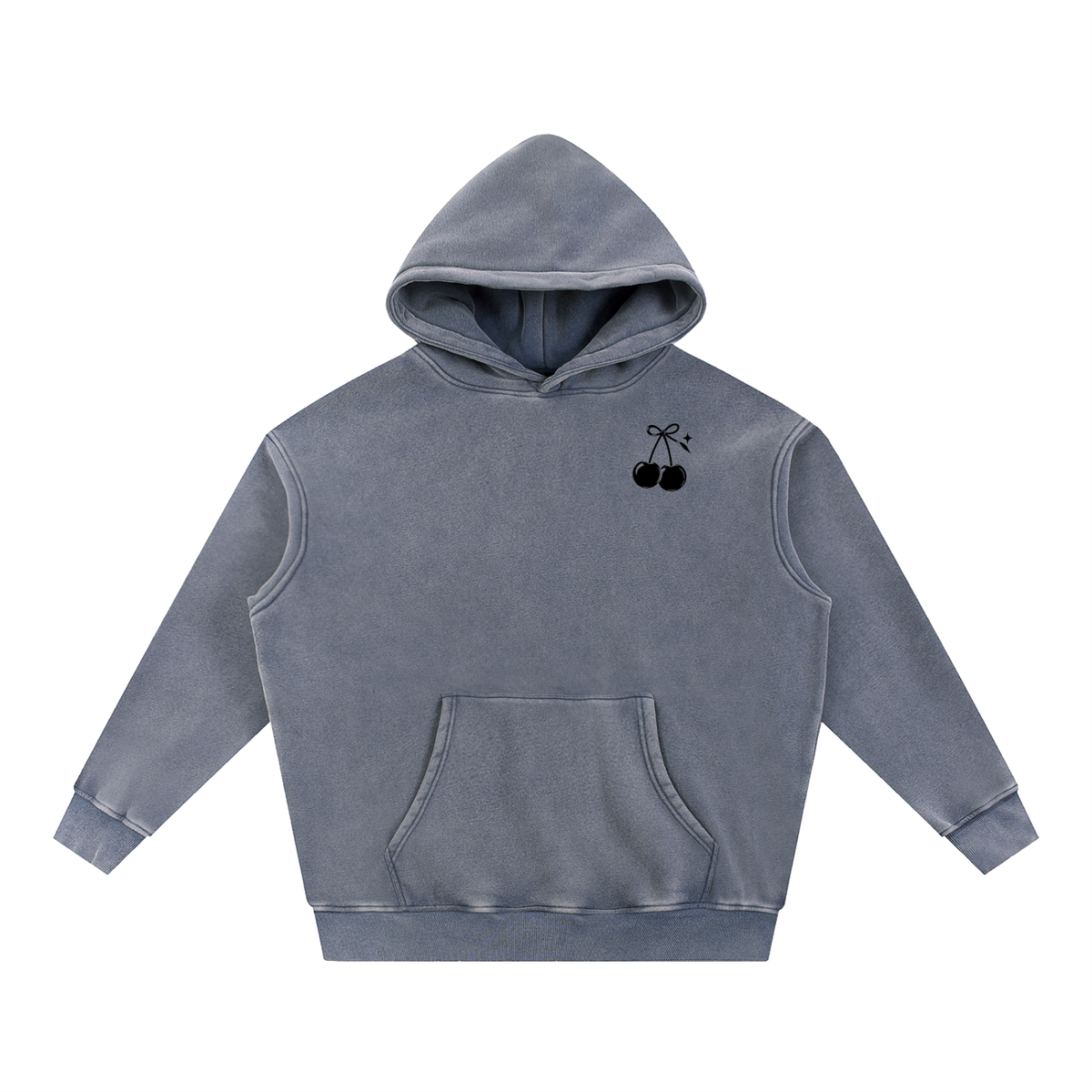 Cherry Club Tonal Logo Snowwash Oversized Hoodie | Haven x Cherry Club Collab