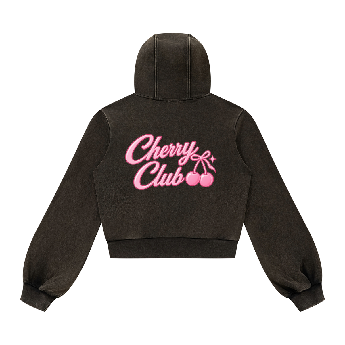 Cherry Club Signature Vintage Wash Zip-Up Hoodie | Haven x Cherry Club Collab