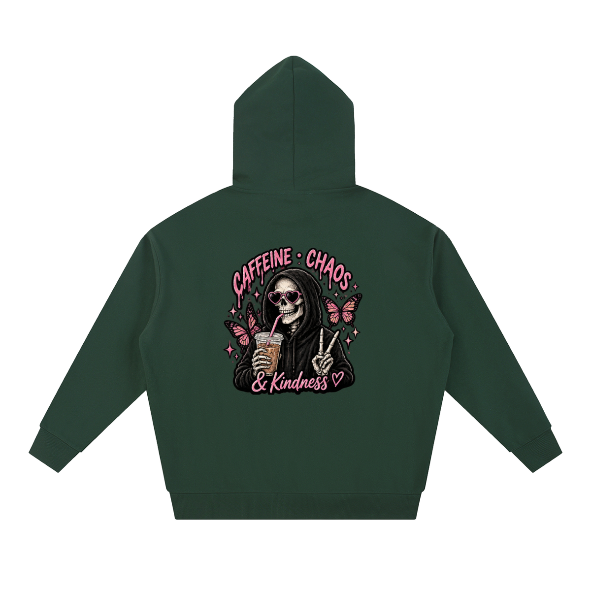 Caffeine, Chaos & Kindness Heavyweight Hoodie | Haven Unfiltered Collection