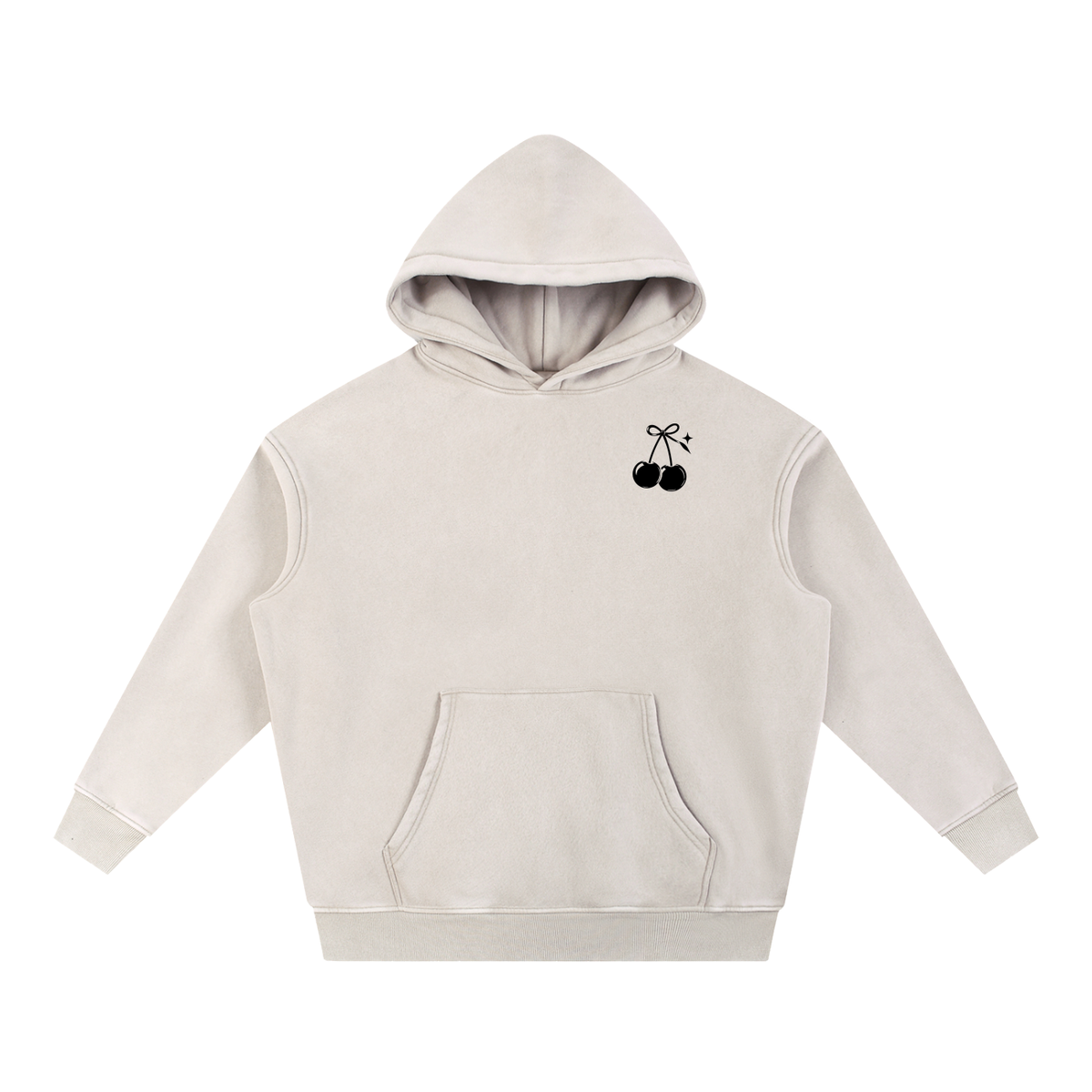 Cherry Club Tonal Logo Snowwash Oversized Hoodie | Haven x Cherry Club Collab