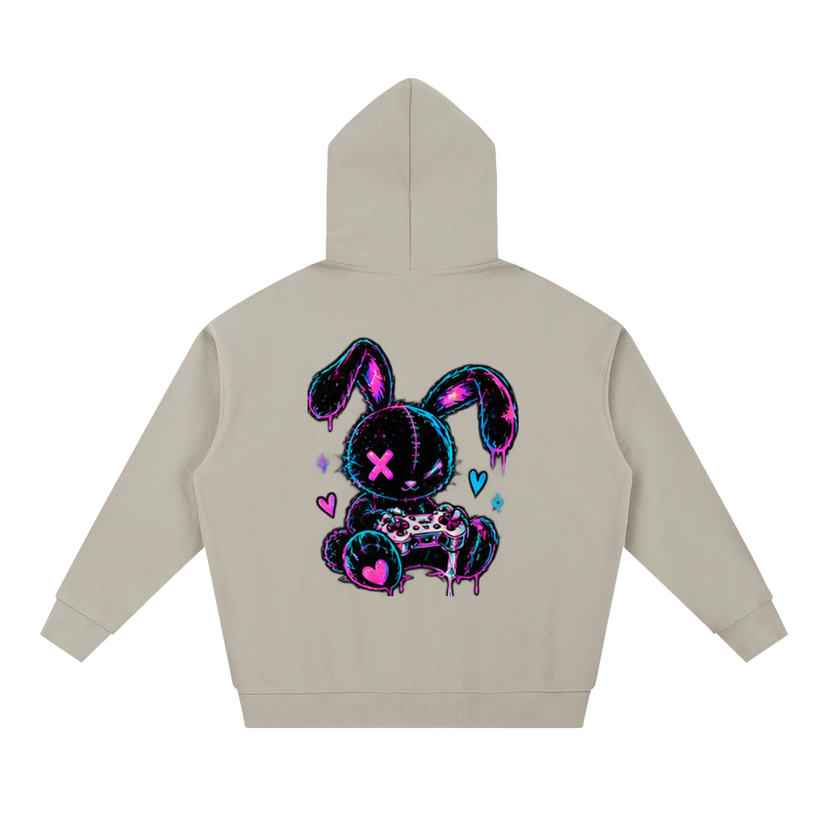 Haven X Pixel Riot – Glitch Bunny Adult Gaming Hoodie