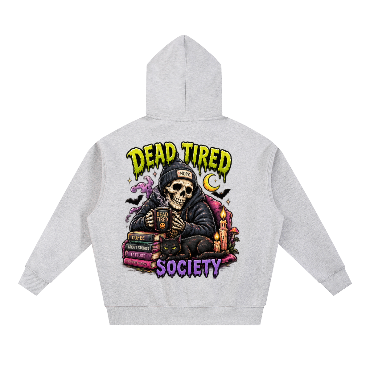 Dead Tired Society Boxy Oversized Hoodie | Haven Halloween Collection